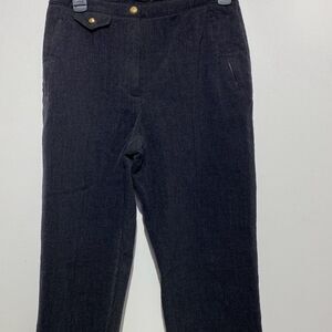 Lauren Ralph Lauren Women's Gray Wool Blend Flat Front Dress Pants Size 8